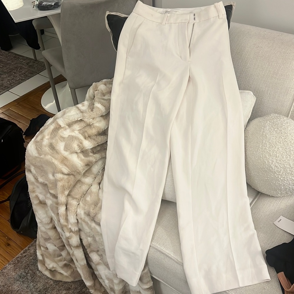 White aritzia trousers